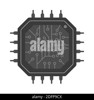 CHIP icon. Vector illustration for thematic design. Flat style Stock Vector
