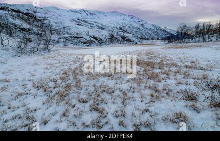 Mountain in Narvik, Norway Stock Photo