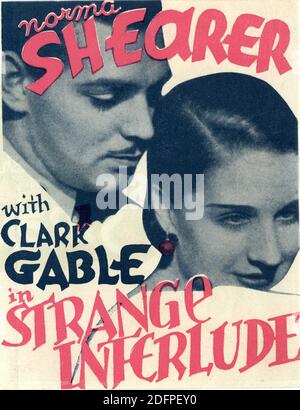 NORMA SHEARER and CLARK GABLE in STRANGE INTERLUDE 1932 director ROBERT Z. LEONARD from the play by Eugene O'Neill Metro Goldwyn Mayer Stock Photo