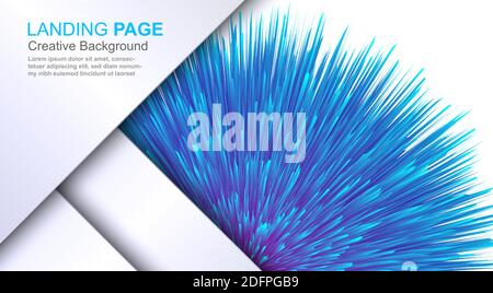Website or mobile app landing page with abstract plush colorfull efect. Stock Vector