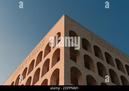 Palace of italian civilization in Rome Stock Photo