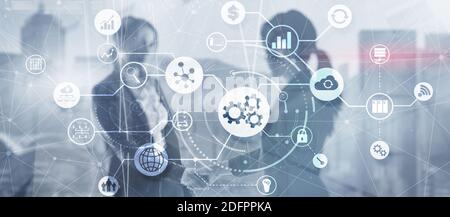 Automation Process 2021. System Business concept Stock Photo