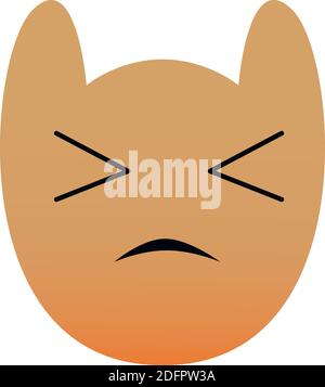 Confounded Unhappy Smile of Emoticon. Confused Smile Icon. Yellow Emoji ...