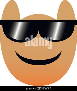 Vector Owl Face With Sunglasses Isolated On White Background. EPS 10 Stock Vector