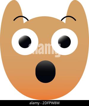 Social media owl wow reaction of a set. Flat design. EPS 10 Stock Vector