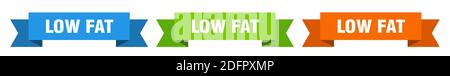 low fat ribbon. low fat isolated paper banner. sign Stock Vector Image ...