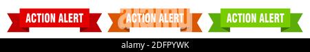 action alert ribbon. action alert isolated paper banner. sign Stock ...