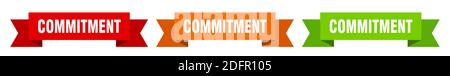 commitment ribbon. commitment isolated paper banner. sign Stock Vector