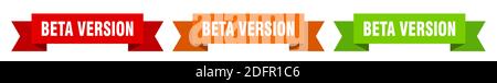 beta version ribbon. beta version isolated paper banner. sign Stock Vector