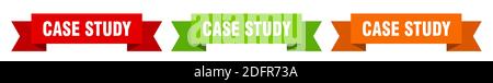 case study ribbon. case study isolated paper banner. sign Stock Vector