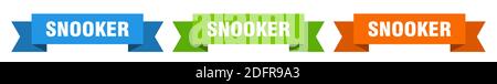 snooker ribbon. snooker isolated paper banner. sign Stock Vector