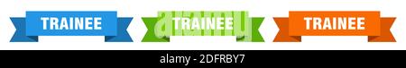 trainee ribbon. trainee isolated paper banner. sign Stock Vector