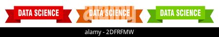 data science ribbon. data science isolated paper banner. sign Stock Vector