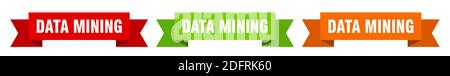 data mining ribbon. data mining isolated paper banner. sign Stock Vector