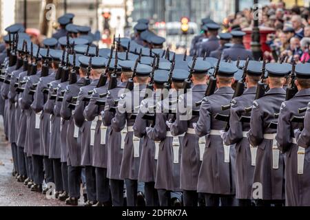 Queens Colour Squadron Royal Air Force, Birdcage Walk, London Stock Photo