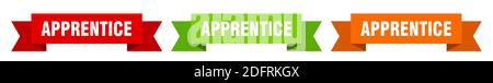 apprentice ribbon. apprentice isolated paper banner. sign Stock Vector
