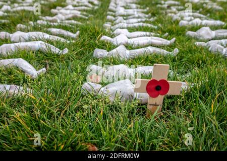 Shrouds of the Somme, Queen Elizabeth Olympic Park, London Stock Photo