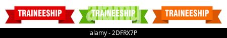 traineeship ribbon. traineeship isolated paper banner. sign Stock Vector