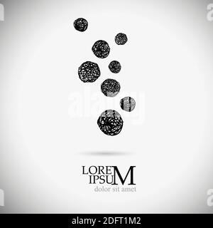 A ball of lines. Vector illustration Stock Vector
