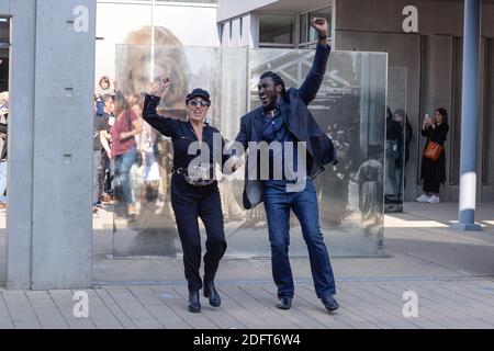 Rossy De Palma and boyfriend attending the re-enactment of the first movie ever made Sorties Des Usines Lumiere at Institut Lumiere during 10th Lumiere Festival in Lyon, France on October 20, 2018. Photo by Julien Reynaud/APS-Medias/ABACAPRESS.COM Stock Photo