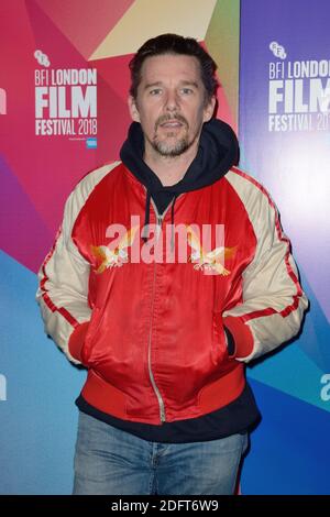 Ethan Hawke attending the Premiere of Blaze as part of the 62nd BFI London Film Festival in London, England on October 20, 2018. Photo by Aurore Marechal/ABACAPRESS.COM Stock Photo