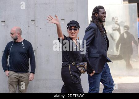 Rossy De Palma and boyfriend attending the re-enactment of the first movie ever made Sorties Des Usines Lumiere at Institut Lumiere during 10th Lumiere Festival in Lyon, France on October 20, 2018. Photo by Julien Reynaud/APS-Medias/ABACAPRESS.COM Stock Photo