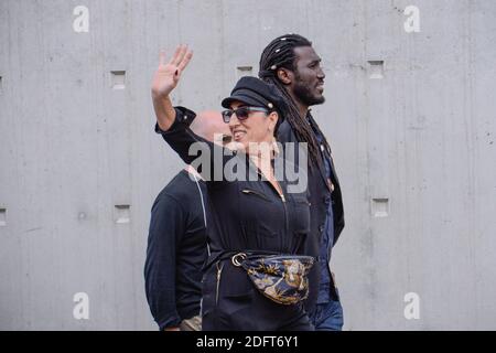 Rossy De Palma and boyfriend attending the re-enactment of the first movie ever made Sorties Des Usines Lumiere at Institut Lumiere during 10th Lumiere Festival in Lyon, France on October 20, 2018. Photo by Julien Reynaud/APS-Medias/ABACAPRESS.COM Stock Photo