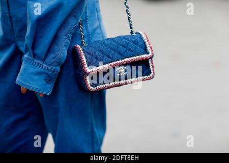 Street style close up at Chanel spring summer 2019 ready to wear