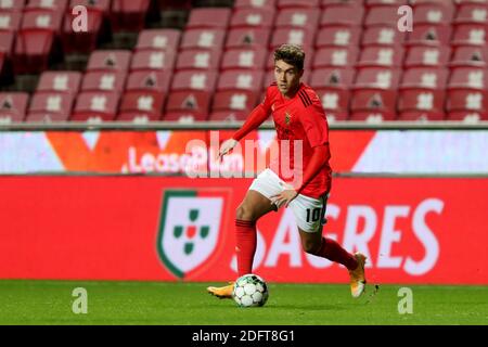 Lisbon, Portugal. 6th Dec, 2020. Luca Waldschmidt of SL Benfica in action during the Portuguese League football match between SL Benfica and FC Pacos Ferreira at the Luz stadium in Lisbon, Portugal on December 6, 2020. Credit: Pedro Fiuza/ZUMA Wire/Alamy Live News Stock Photo