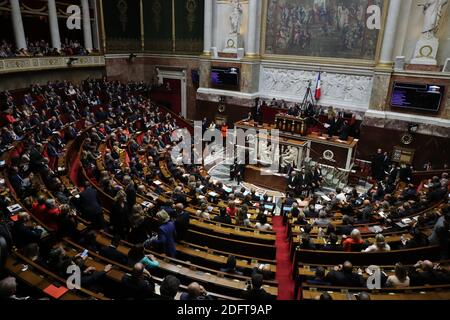 during a session of 'Questions to the Government' at the French National Assembly in Paris, France on October 23rd, 2018. Photo by Henri Szwarc/ABACAPRESS.COM Stock Photo