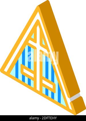 arctic cathedral, norway isometric icon vector illustration Stock Vector