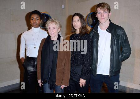 Gloria Obianyo, Claire Denis, Claire Tran and Ewan Mitchell attending the High Life Premiere at the french Cinematheque in Paris, France on November 05, 2018. Photo by Aurore Marechal/ABACAPRESS.COM Stock Photo