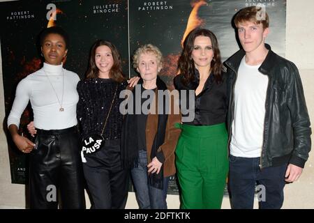 Gloria Obianyo, Claire Tran, Claire Denis, Juliette Binoche and Ewan Mitchell attending the High Life Premiere at the french Cinematheque in Paris, France on November 05, 2018. Photo by Aurore Marechal/ABACAPRESS.COM Stock Photo