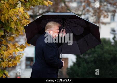 US President Donald Trump at the American Cemetery in Suresnes to pay tribute to US soldiers who died in the First World War. Paris, Photo by Romuald Meigneux/Pool/ABACAPRESS.COM Stock Photo