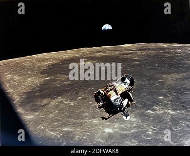 The Moon - (FILE) -- Ascent stage of the Lunar Module (LM) Eagle with ...