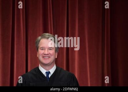 Supreme Court Associate Justice Brett M. Kavanaugh poses during the official Supreme Court group portrait at the Supreme Court on November 30, 2018 in Washington, D.C. Photo by Kevin Dietsch/UPI Stock Photo