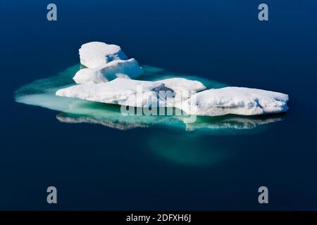 Floating ice on Bering Sea, Russia Far East Stock Photo