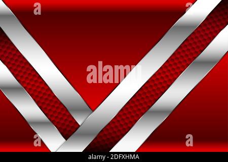 Red metal technology background with hexagon pattern.Vector illustration.Eps10 Stock Vector