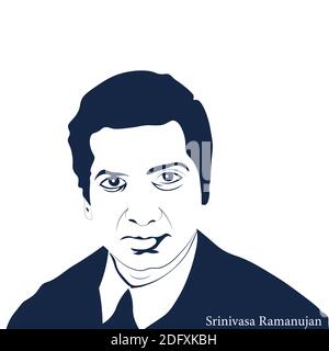 National Mathematics Day 22 december which is observed on Birth anniversary of Srinivasa Ramanujan Illustration plain background Stock Vector