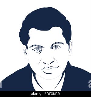 National Mathematics Day 22 december which is observed on Birth anniversary of Srinivasa Ramanujan Illustration plain background Stock Vector