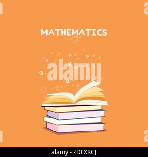 National Mathematics Day 22 december which is observed on Birth anniversary of Srinivasa Ramanujan Illustration plain background Stock Vector