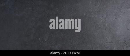Black concrete banner background. Empty space for text. Web banner Stock Photo