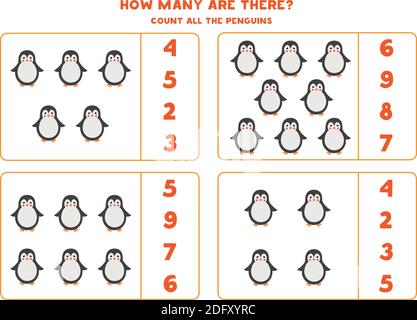 Math game for kids. Circle the right answer. Preschool worksheet ...