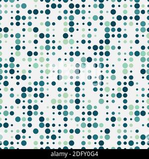 Seamless pattern colored chaotic circles. Abstract modern endless background Stock Vector