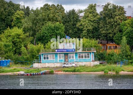 Yaroslavl, Russia - August 14, 2020: Search and rescue station of the city of Yaroslavl on the Volga river Stock Photo