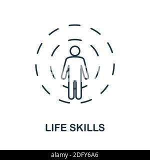Life Skills icon. Line style element from life skills collection. Thin Life Skills icon for templates, infographics and more Stock Vector