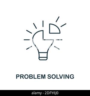 Problem Solving icon. Line style element from life skills collection. Thin Problem Solving icon for templates, infographics and more Stock Vector