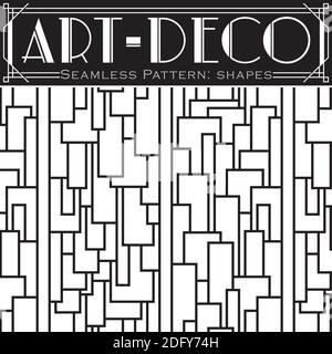Vector seamless pattern, made in Art-Deco style. Stock Vector