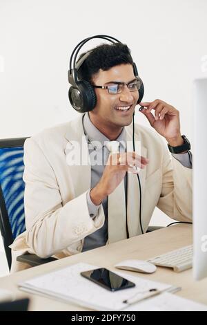 Customer support operator Stock Photo