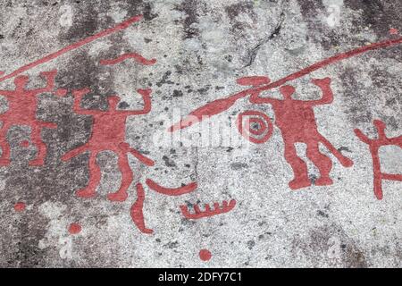 geography / travel, Sweden, Vaestra Goetalands laen, Tannum, rock carvings in Aspeberget near Tannum, , Additional-Rights-Clearance-Info-Not-Available Stock Photo